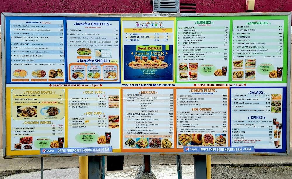 Tom's Burger & Philly Steak Subs Menu image 1